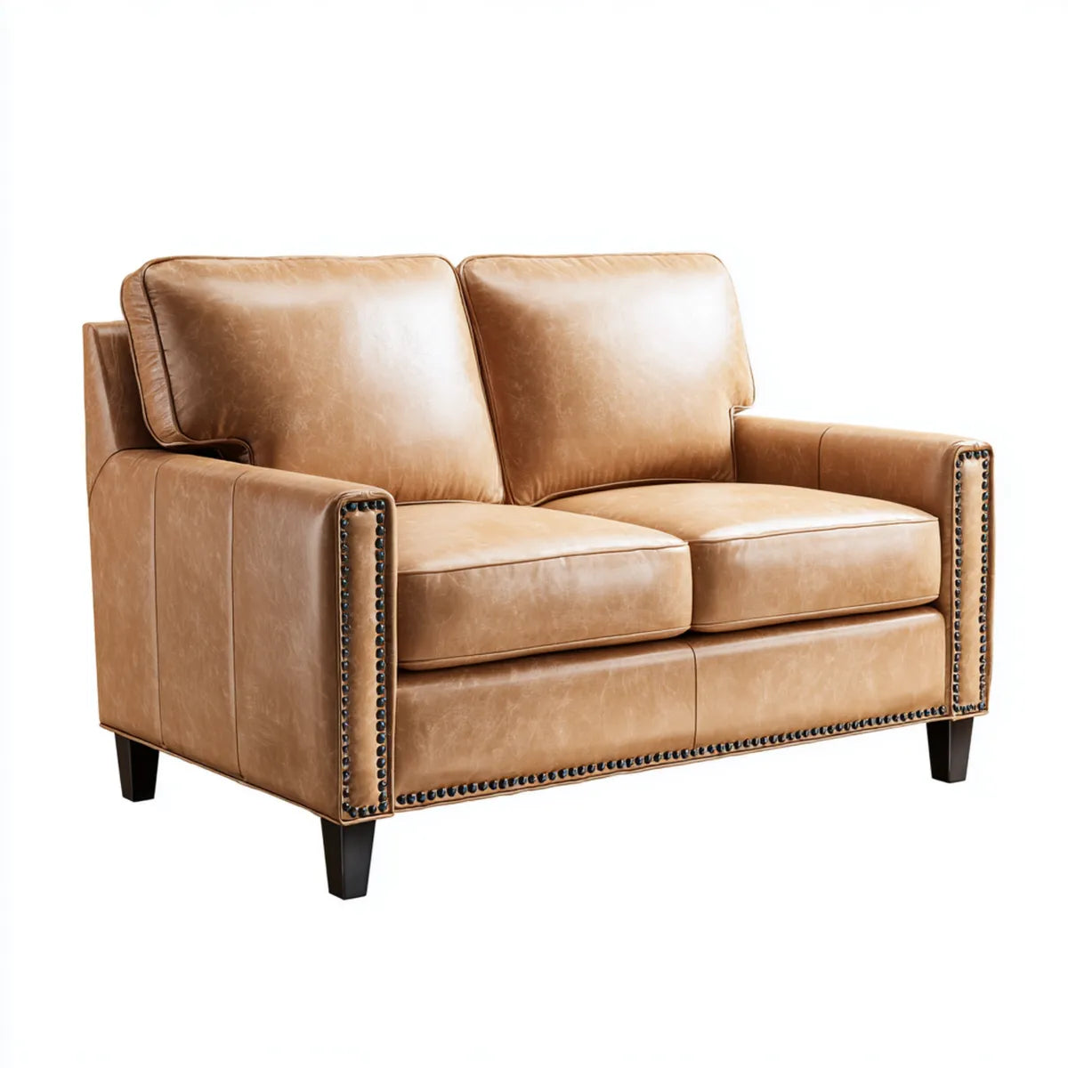 2-Sitzer Sofa Cognac 160 x 90 x 90 cm PU-Kunstleder Rechteckig
