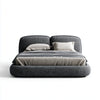 Polsterbett Doppelbett Dunkelgrau 180 x 200 cm mit Polyesterbezug und gepolstertem Kopfteil